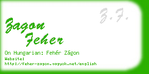 zagon feher business card