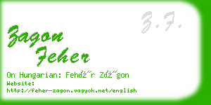 zagon feher business card